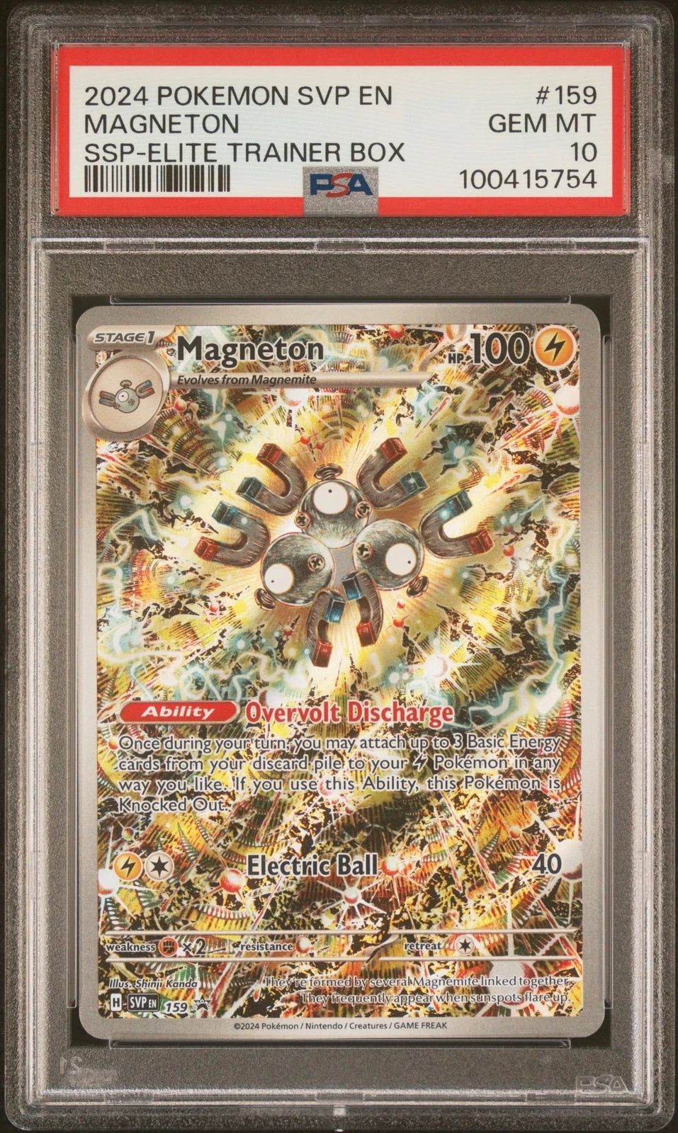 Magneton Special Illustration Rare #159 2024 Surging Sparks ETB Star Promo PSA 10